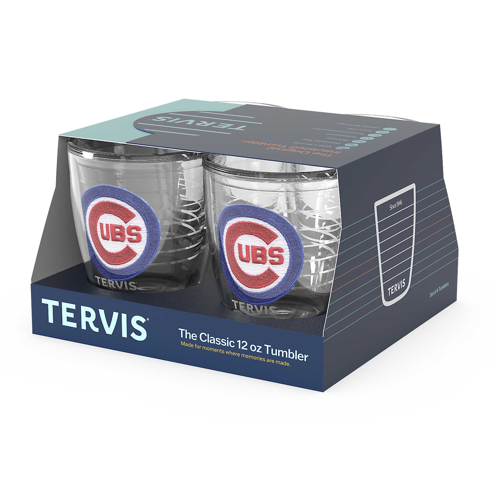 TERVIS  
The Classic 12 oz Tumbler  
Made for moments where memories are made.  

UBS  
TERVIS  
TERVIS  
TERVIS  
TERVIS  

Size 8.6 oz  
Sold as a Set of 2