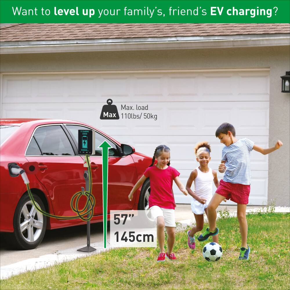 Want to level up your family's, friend's EV charging?

Max. load 110lbs/50kg

57" 145cm