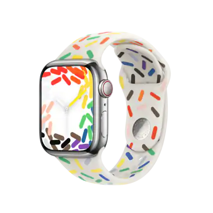 Alt View 11. Apple - 41mm Pride Edition Sport Band - S/M - Pride Edition.