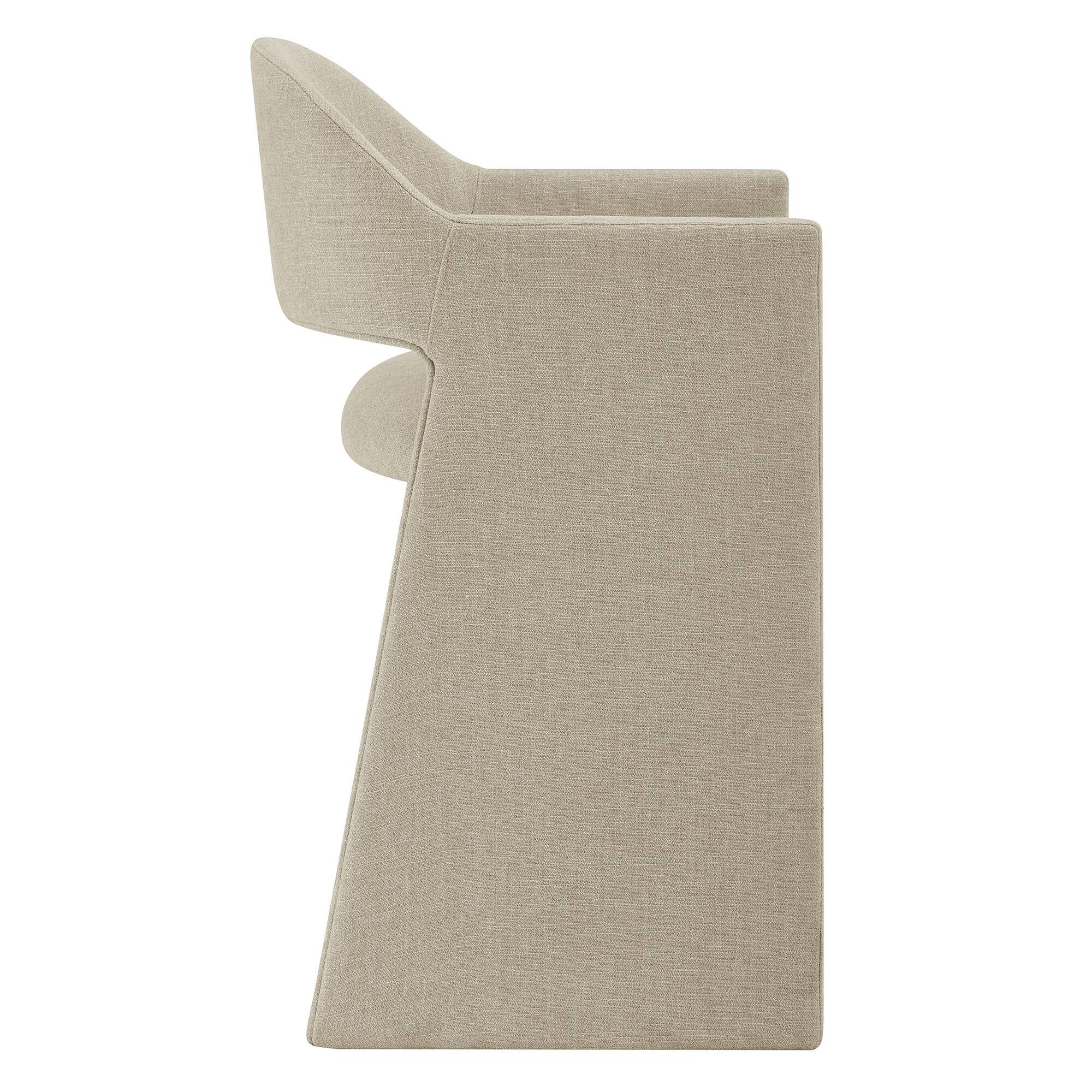 Alt View 2. Modway - Talia 37 Inch Upholstered Fabric Counter Stool by Modway - Linen.