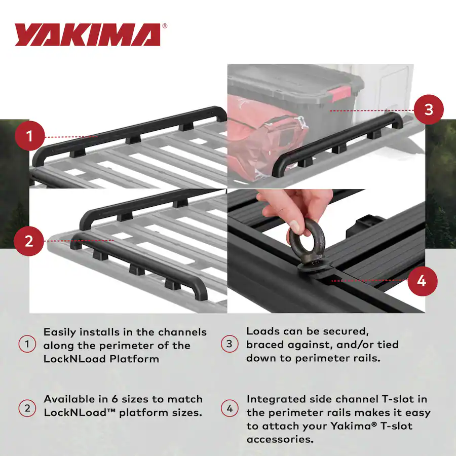 Yakima 60 by 54 Inch LockNLoad Perimeter Raised Rail Kit for Roof Rack ...