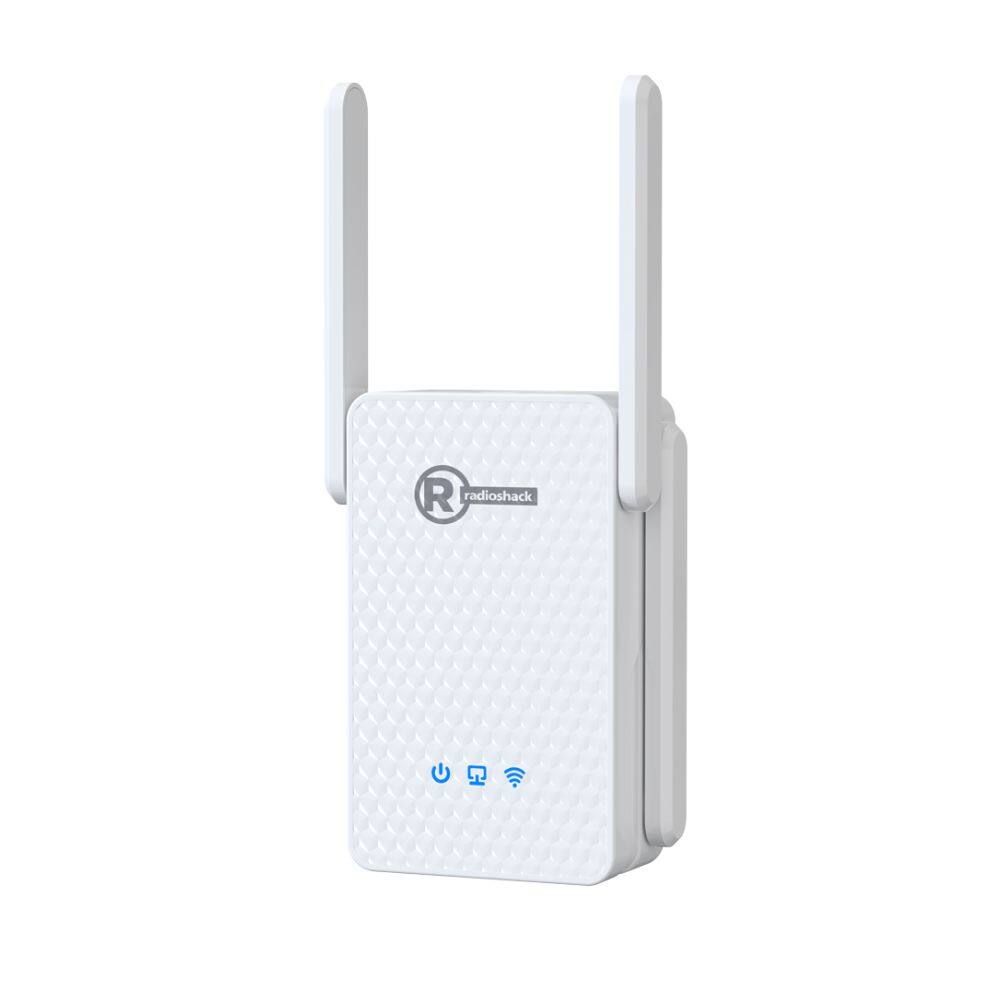 Front. RadioShack - 3000 Mbps High-Speed Wi-Fi Repeater - White.
