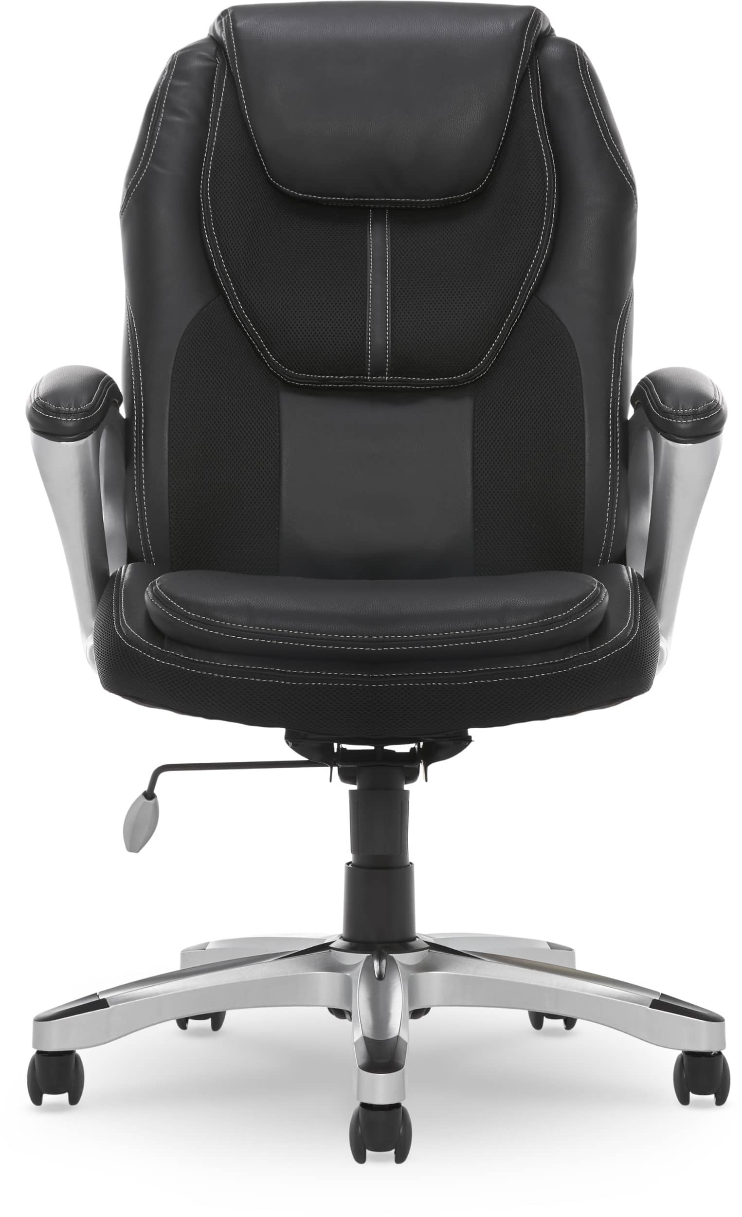 Alt View 17. Serta - Amplify Work or Play Ergonomic High-Back Faux Leather Swivel Executive Chair with Mesh Accents - Black.