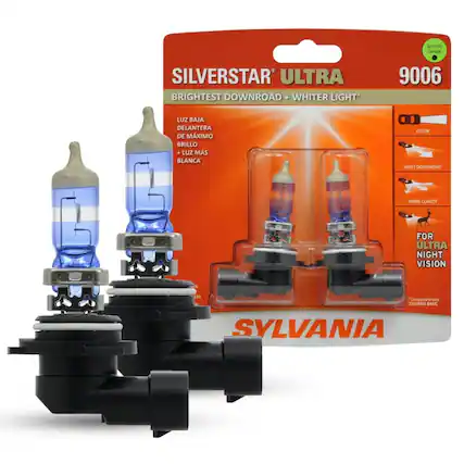 Security Sensor SILVERSTAR ULTRA BRIGHTEST DOWNROAD + WHITER LIGHT 9006
Luz Baja Delantera de Máximo Brillo + Luz Más Blanca
Color Most Downroad
More Clarity for Ultra Night Vision
Compared to SYLVANIA BASIC SYLVANIA