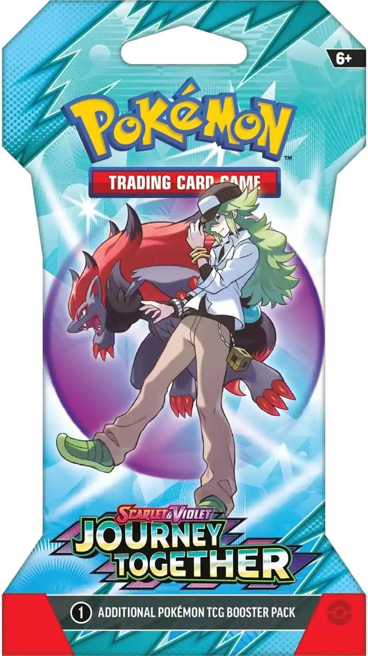 6+ Pokémon™ Trading Card Game  
Scarlet & Violet Journey Together  
1 Additional Pokémon TCG Booster Pack