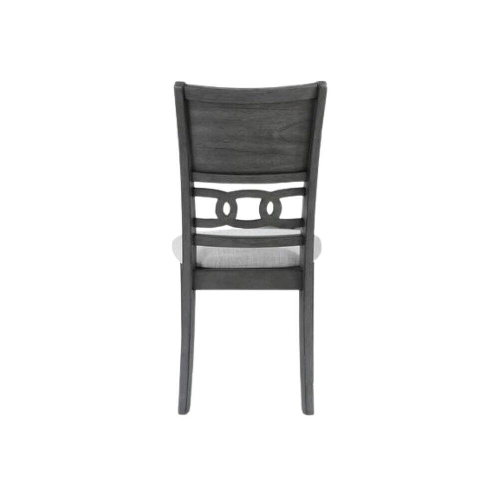 Angle. FurniFact - Wood Dining Chair Set of 2 - Gray.