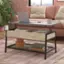 Left. Sauder - Market Commons Lift Top Coffee Table 3a - Prime Oak.