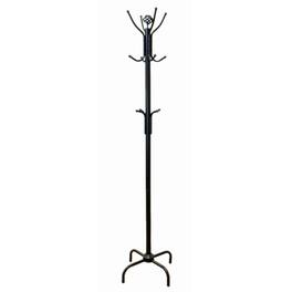 SlickBlue - Two-Tier Metal Coat Rack Stand with Hat Storage - Black