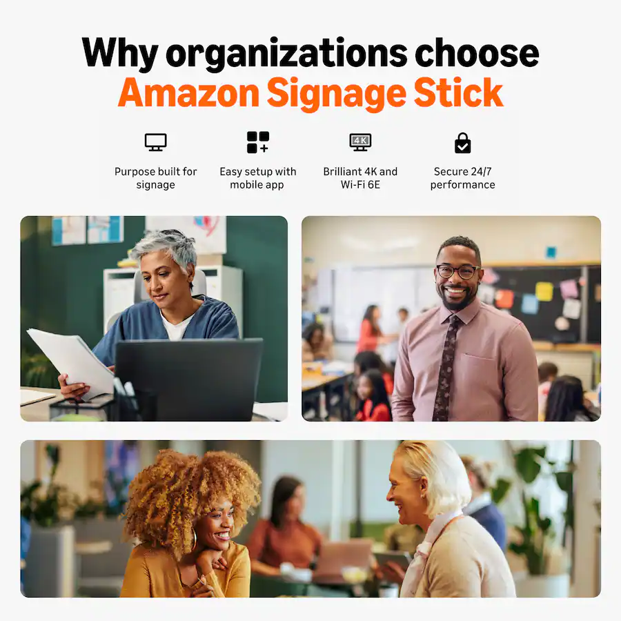 Amazon Signage Manager Amazon Signage Stick – Pro 4K Signage – 16GB Designed for Businesses ...