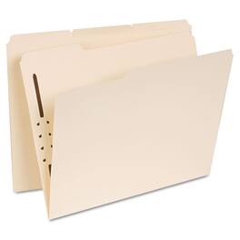 Universal - Reinforced Top Tab Fastener Folders, 0.75" Expansion, 1 Fastener, Letter Size, Manila Exterior, 50/Box