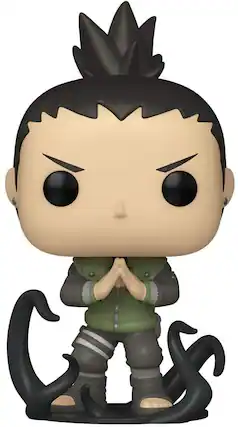 Front. Funko - Naruto Funko POP Vinyl Figure | Shikamaru Nara - Black.