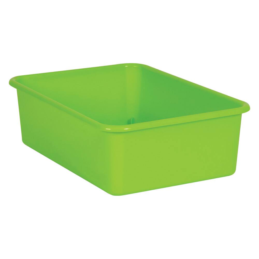 Teacher Created Resources - Lime Large Plastic Storage Bin