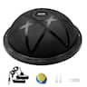 VEVOR - Half Exercise Ball Trainer,23 inch Balance Ball Trainer,660 lbs Capacity Stability Ball,Yoga Ball with Resistance Bands - Black