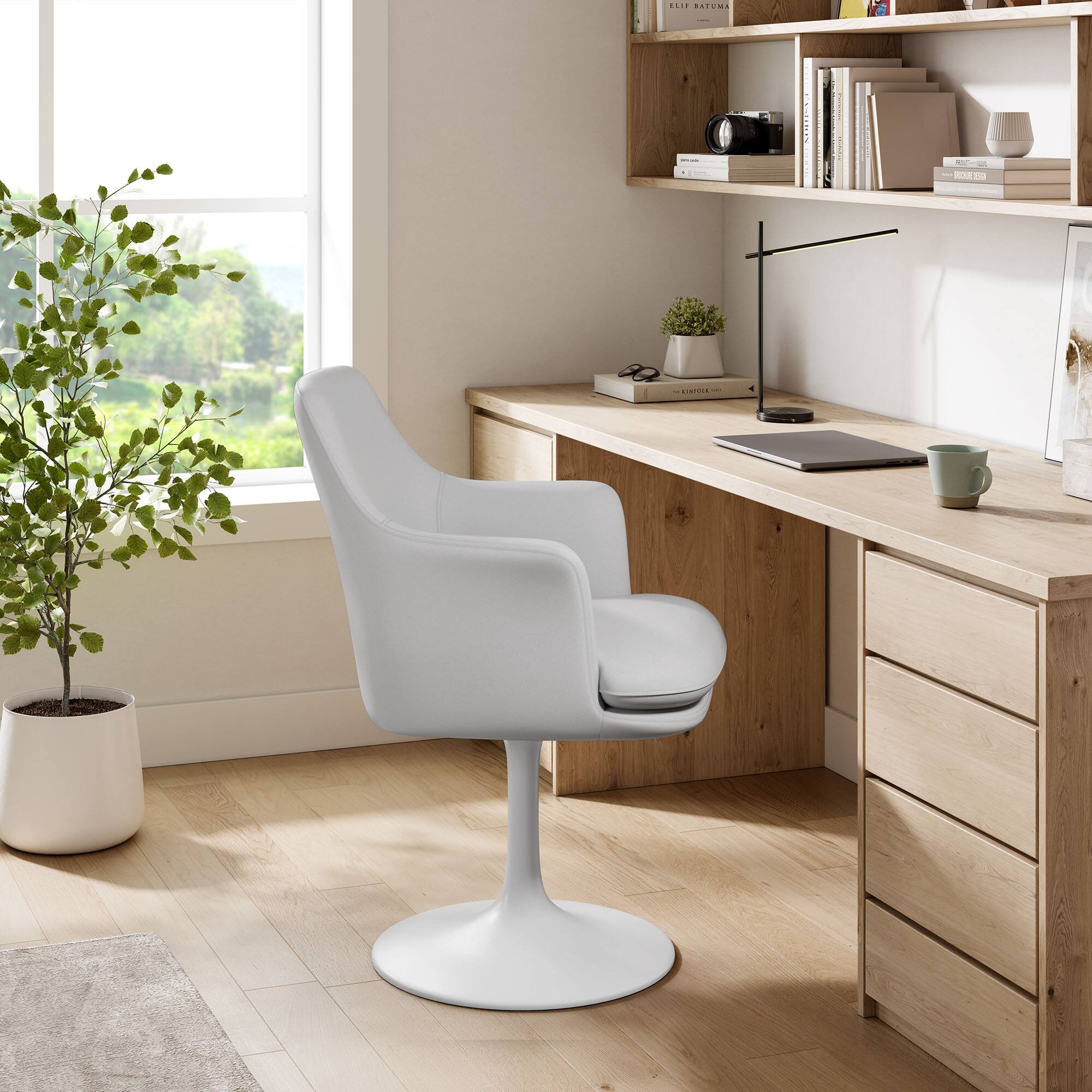 Modway - Lippa Swivel Dining Armchair - White White