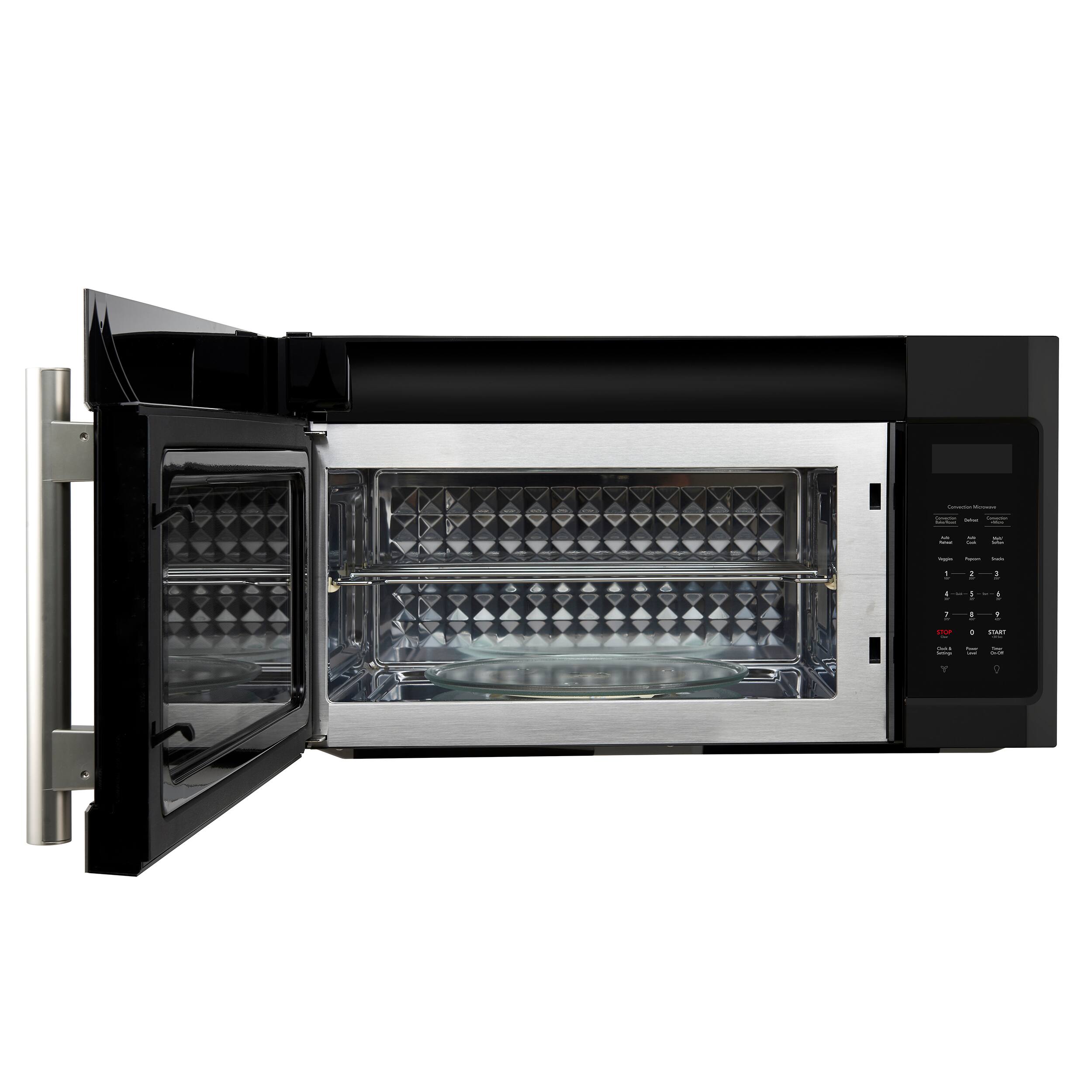 Alt View 4. Forno Appliances - Fornace 1.5 Cu. Ft. Convection Over-the-Range Microwave - Black.