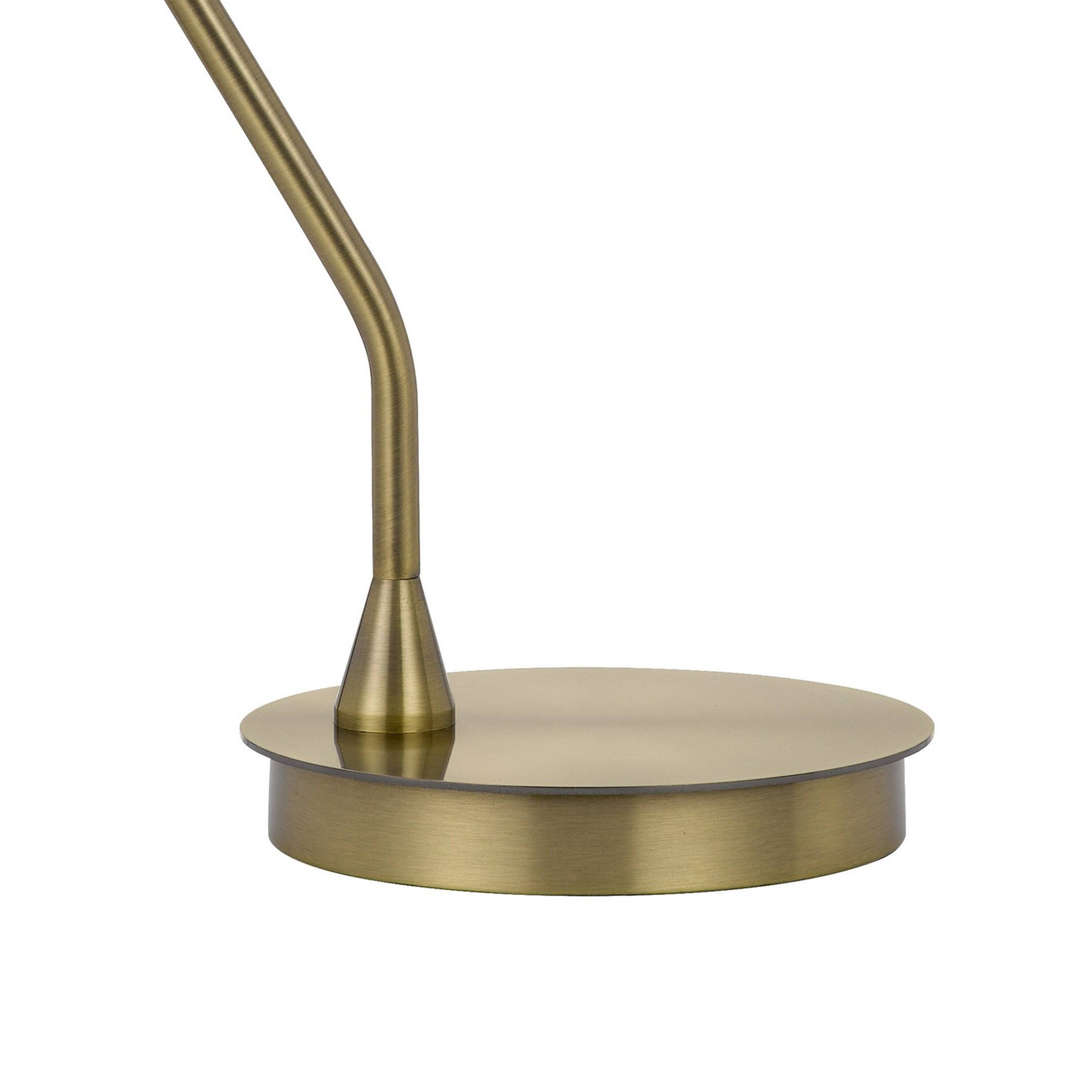 Back. Manhattan Lane - Sty 24 Inch Task Table Lamp, Swivel Shade Angled Thin Metal Pole - Brass.