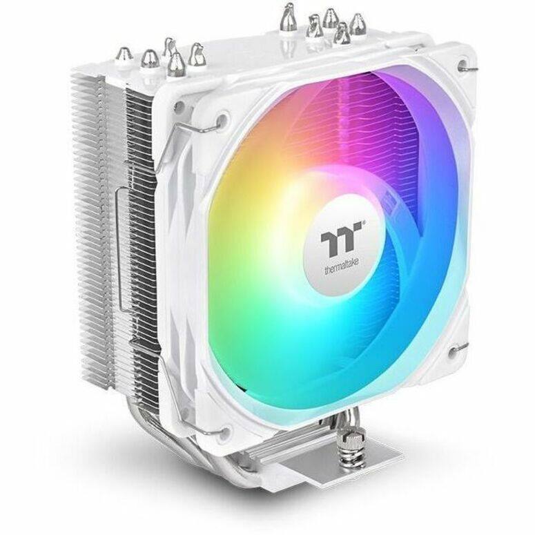 Alt View 3. Thermaltake - Thermaltake UX500 ARGB Sync Cooling Fan/Heatsink - 1 x Fan(s) - 5 x Heat Pipe(s) - 62.72 CFM Maximum Airflow - 1800 rpm - White.