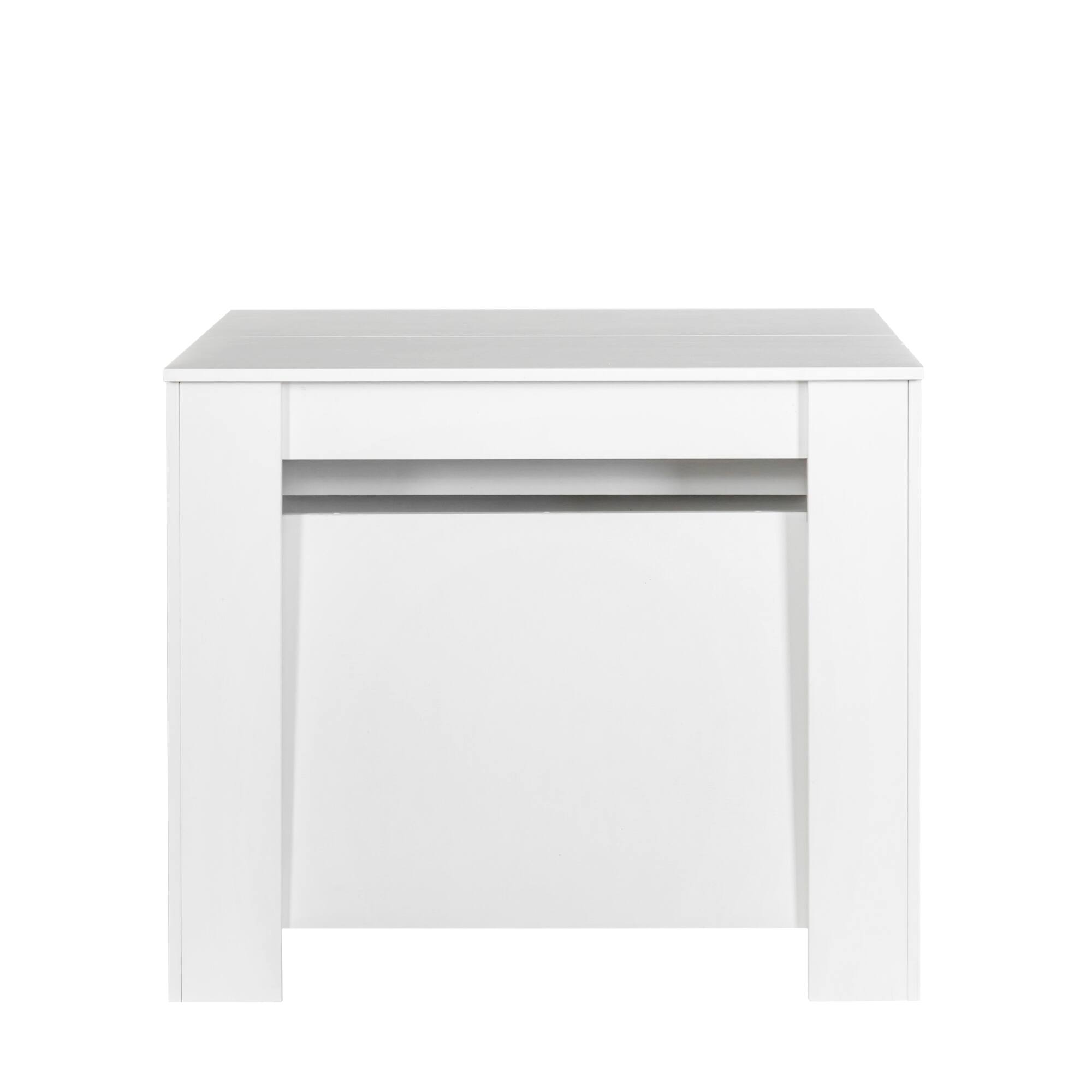 Alt View 8. Tiramisubest - Multifunctional extendable console dining table, White - White.
