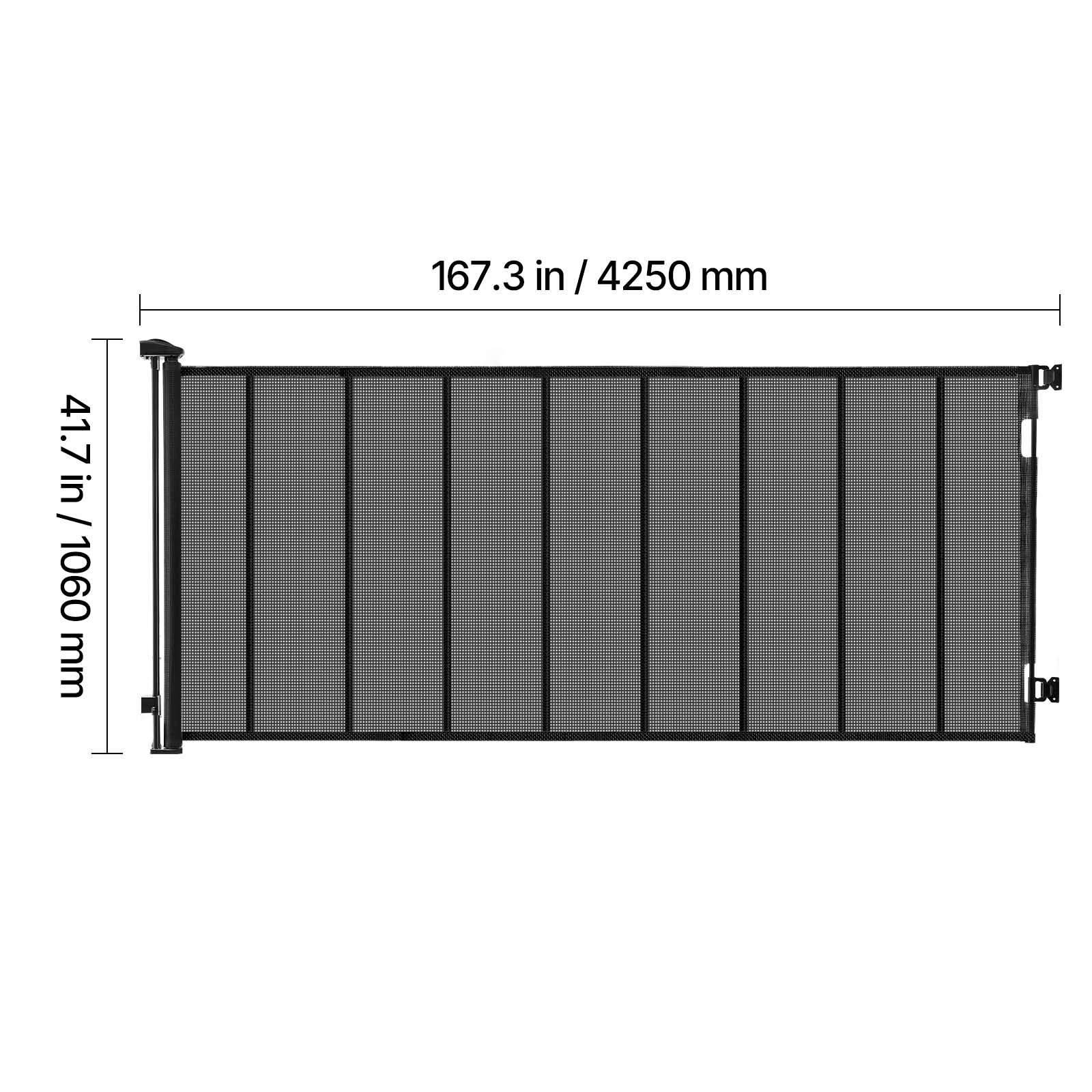 41.7 in / 1060 mm  
167.3 in / 4250 mm