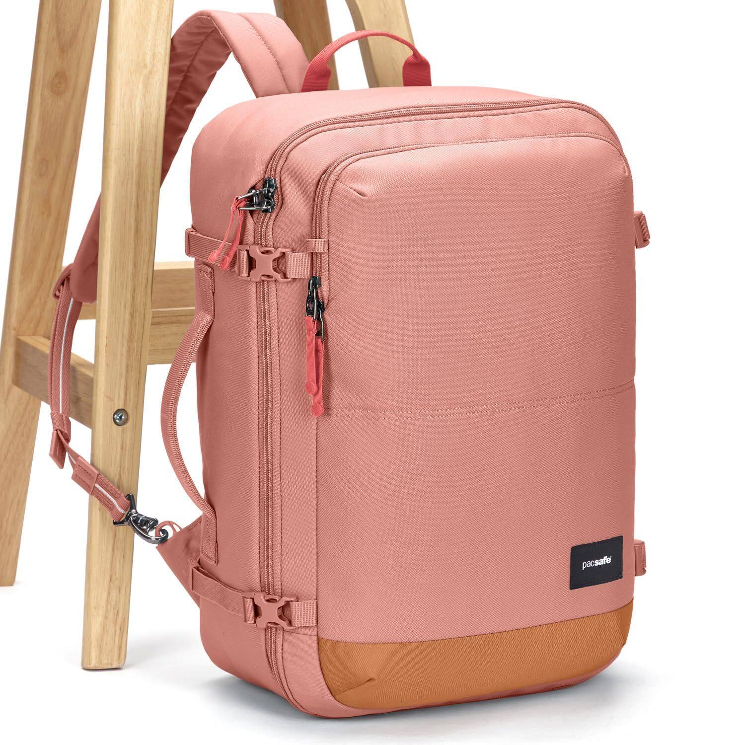 Alt View 1. Pacsafe - GO 34L Carry-on Backpack, Rose - Rose.