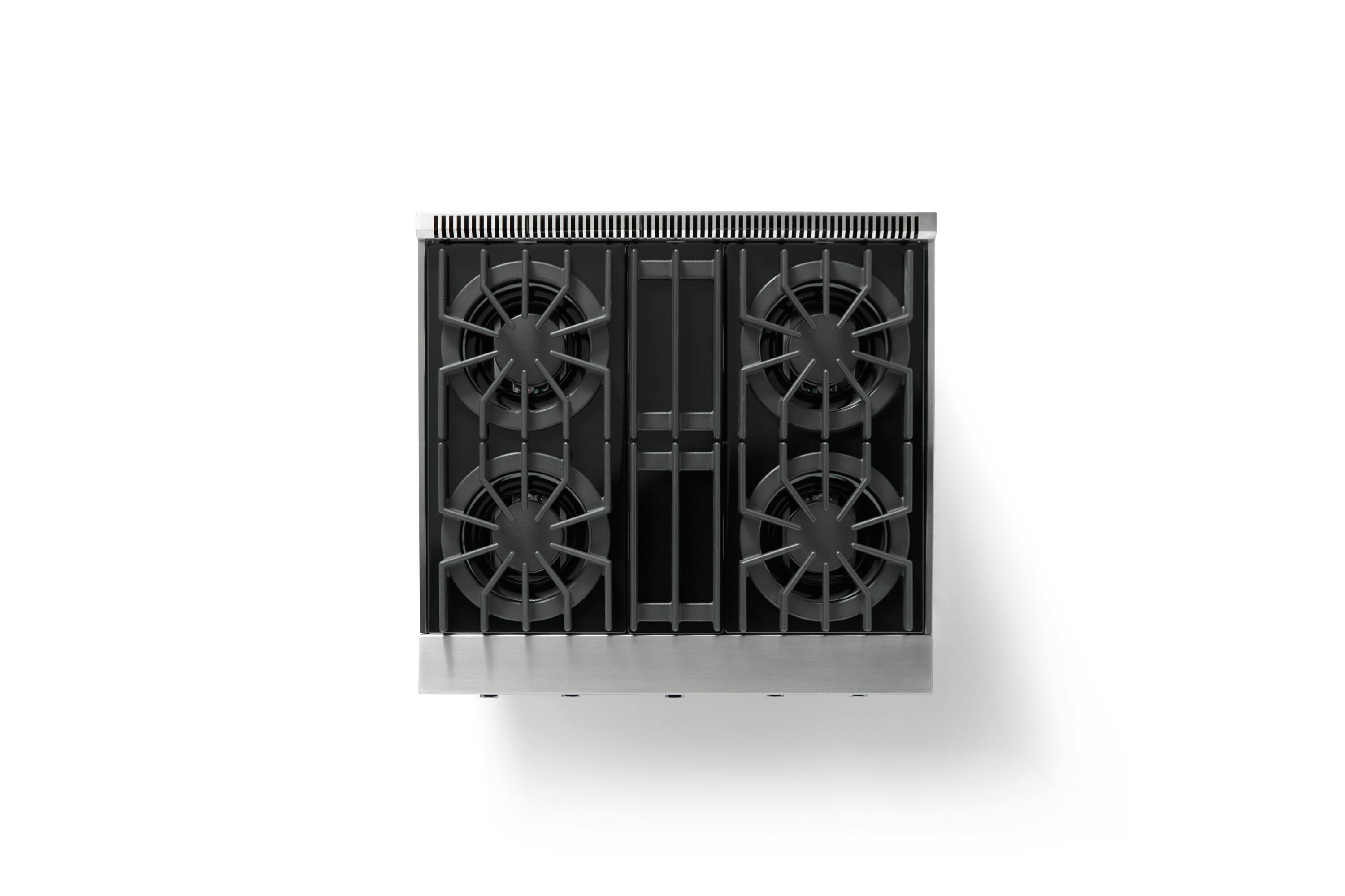 Alt View 3. Viking - Professional 5 Series 4.0 Cu. Ft. Freestanding Gas Convection Range - Stainless steel.