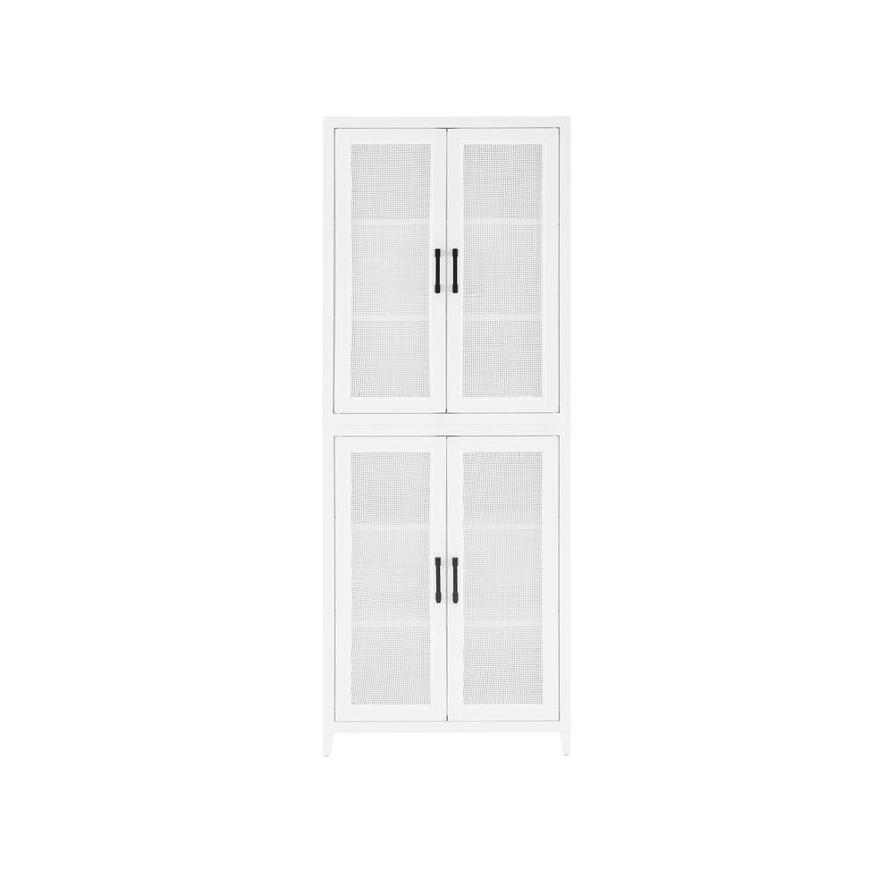 Alt View 2. Crosley Furniture - Milo Tall Kitchen Storage Pantry - 2 Stackable Pantries - White.