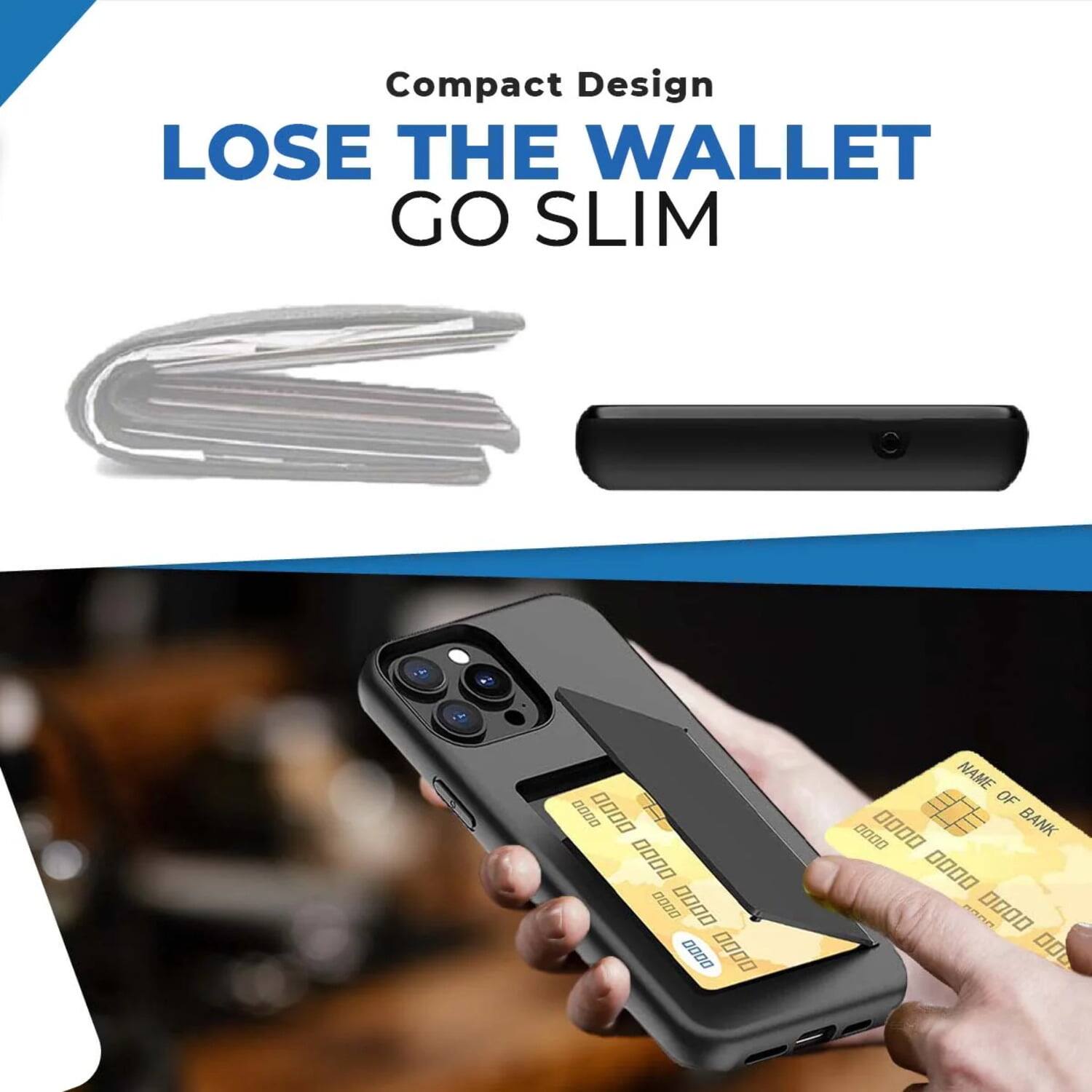 Compact Design  
LOSE THE WALLET GO SLIM  

0000 0000 0000 0000  
D000 0000 0000  
NAME OF 0000 0000 BANK 0000