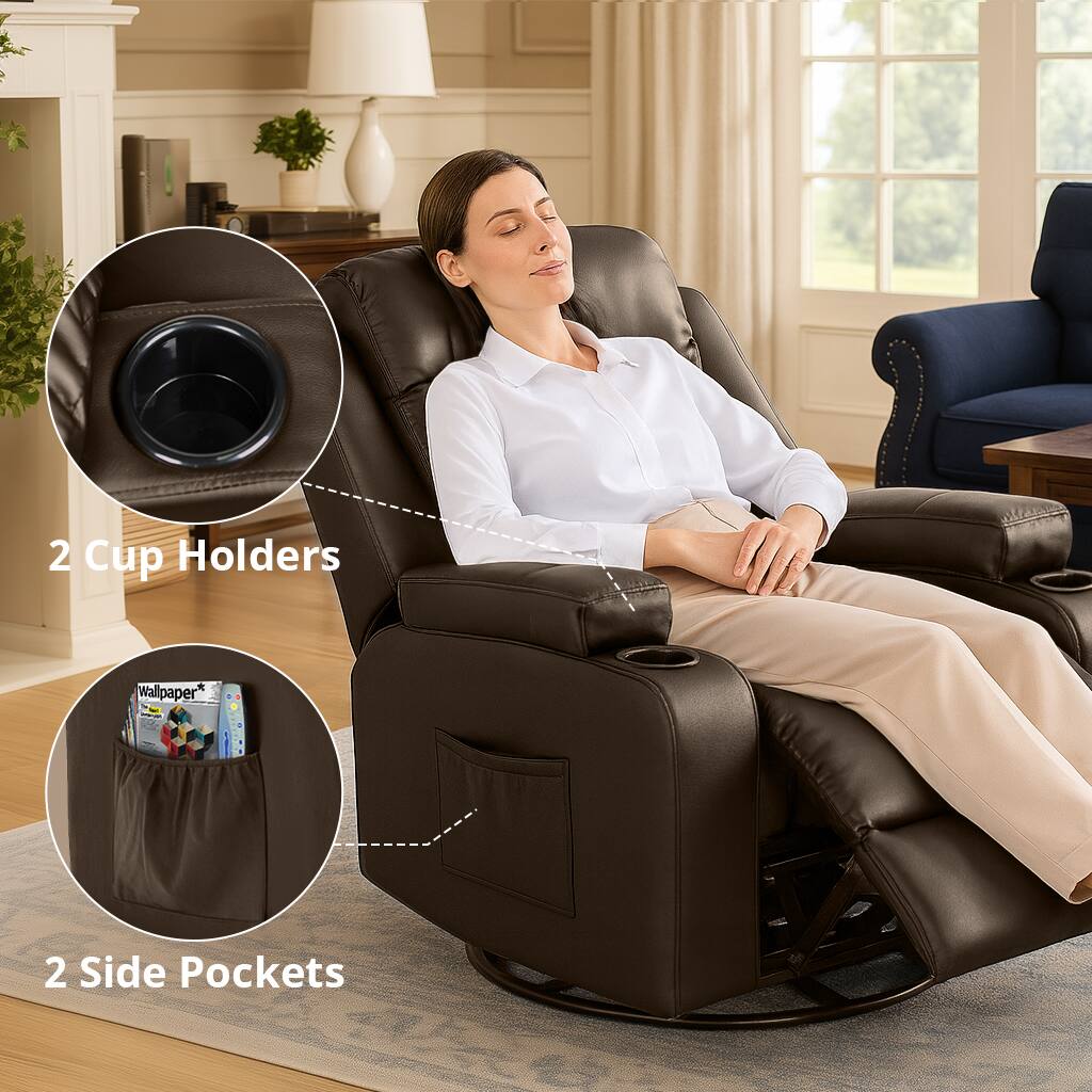 2 Cup Holders  
2 Side Pockets