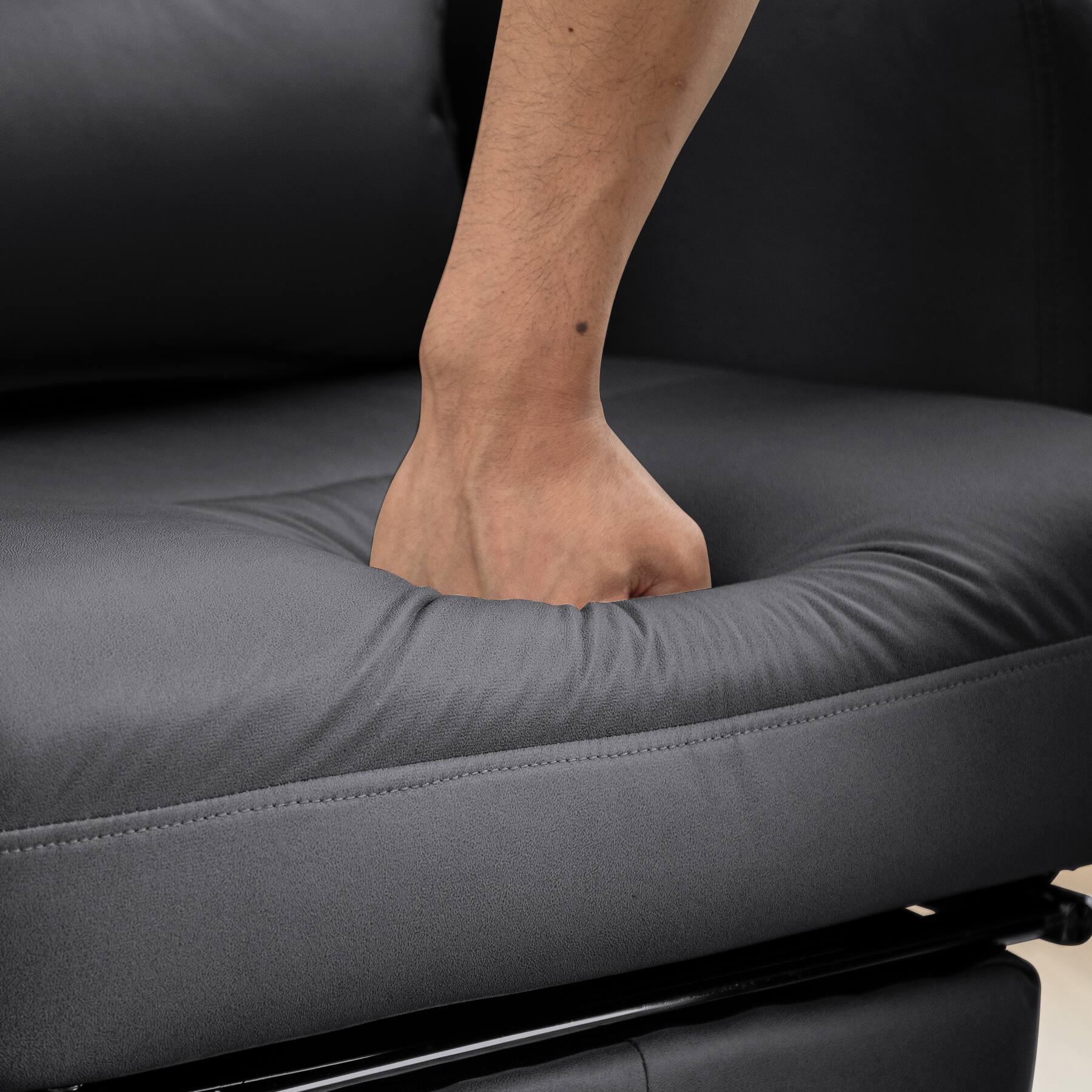 Alt View 1. GOODSILO - Swivel Ergonomic Office Chair High Back with Lumbar Support & Headrest, Reclining Computer Chair - Dark Grey.