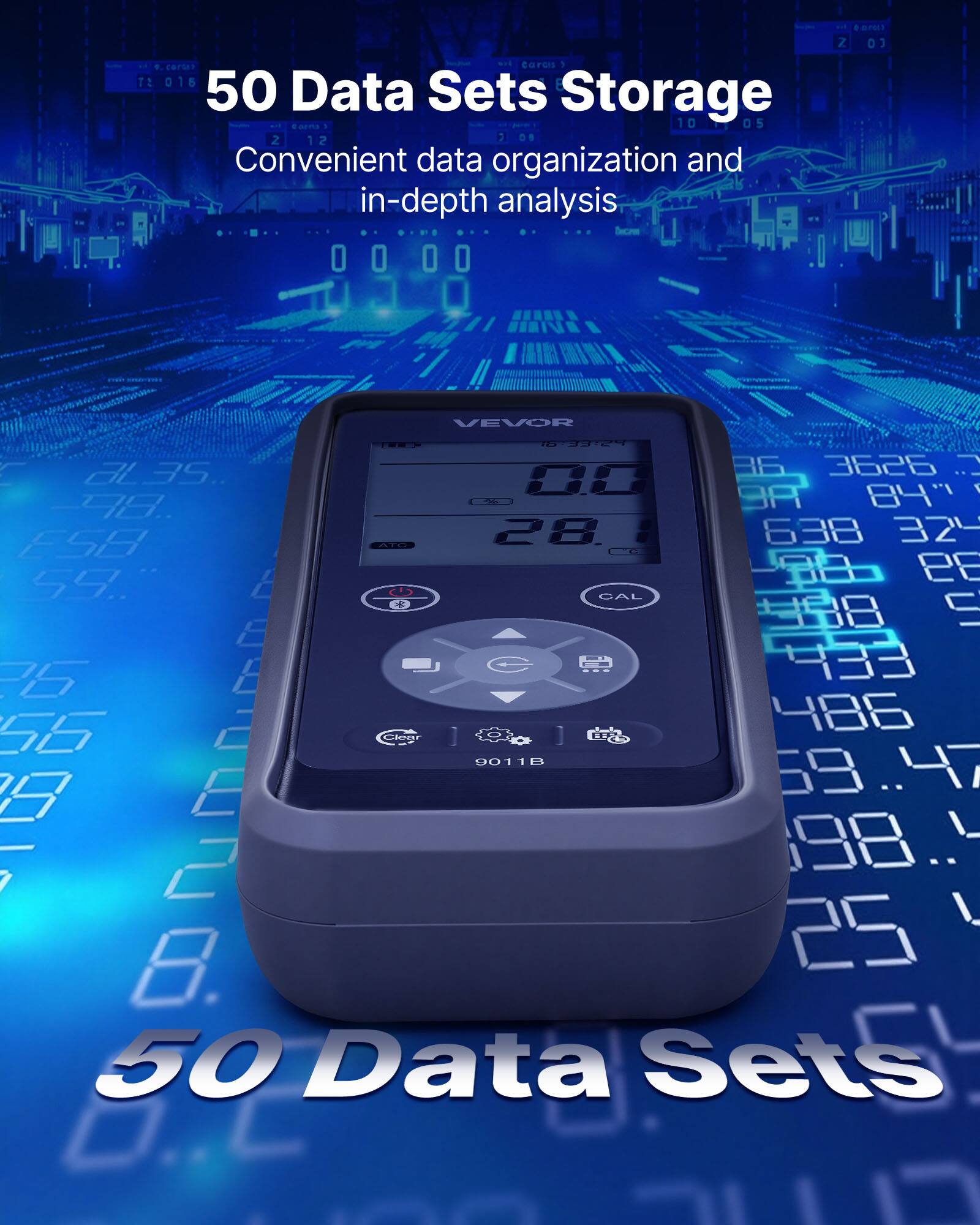 50 Data Sets Storage  
Convenient data organization and in-depth analysis