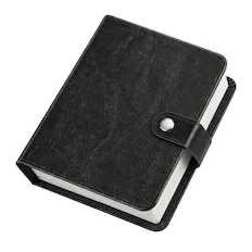 Front. Kitcheniva - Mini Photo Album Book 52 Pockets Compact Storage for 3.5x4.25 Inch Polaroid Films Vintage Black.