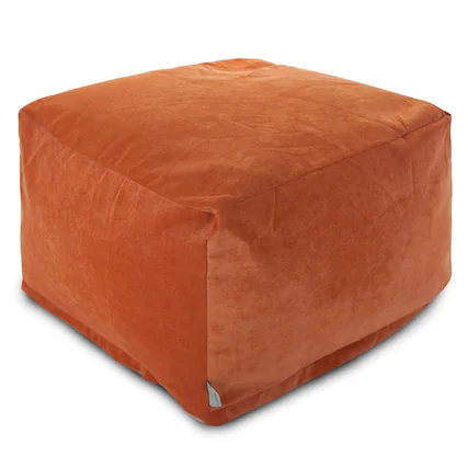 Front. Majestic Home - Ottoman Pouf Villa Orange - Orange.