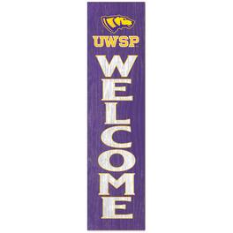 Jardine - Wisconsin-Stevens Point Pointers 12'' x 48'' Outdoor Leaner Welcome Sign - Purple