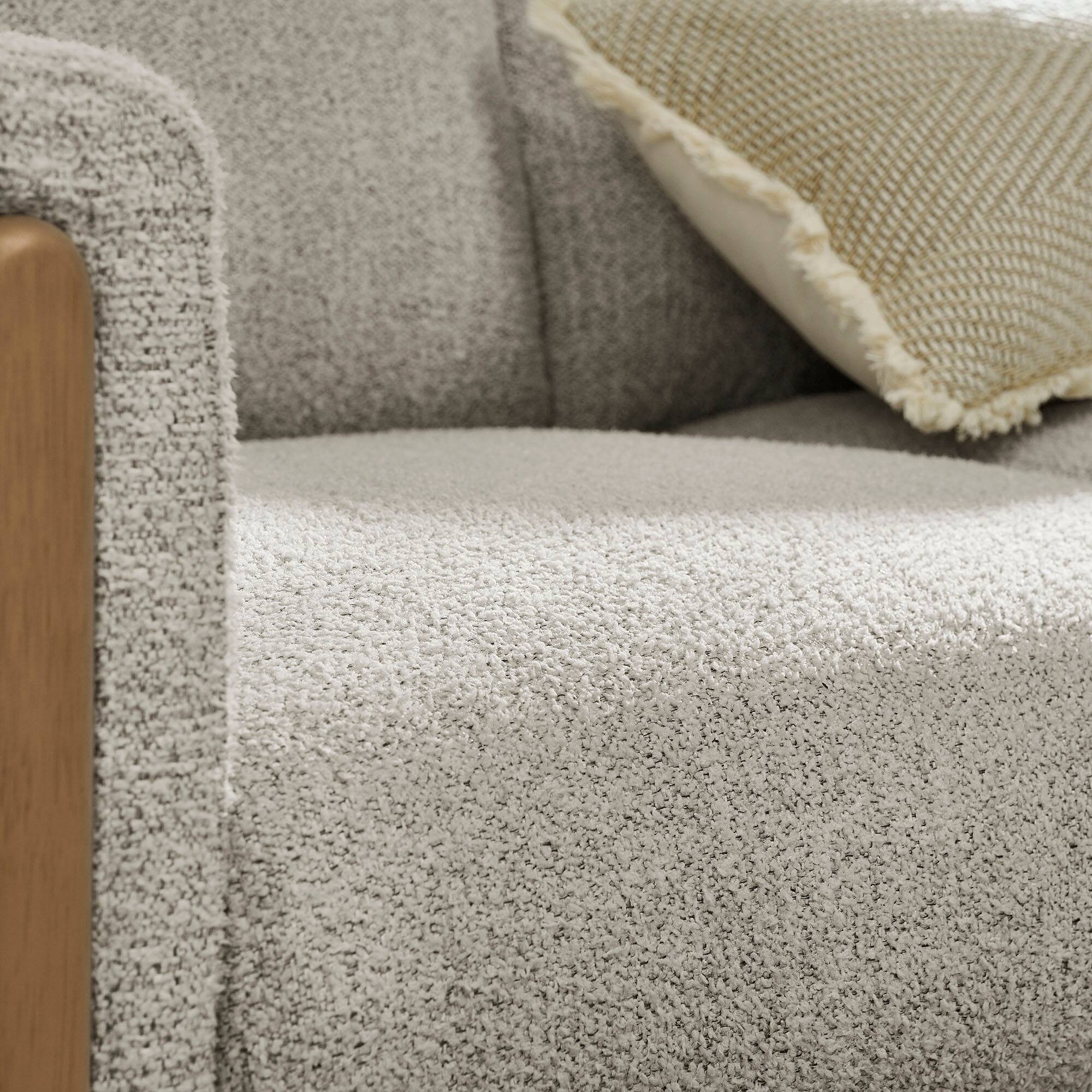 Alt View 1. Modway - Hawken Boucle Fabric Accent Armchair by Modway - Parchment Beech.