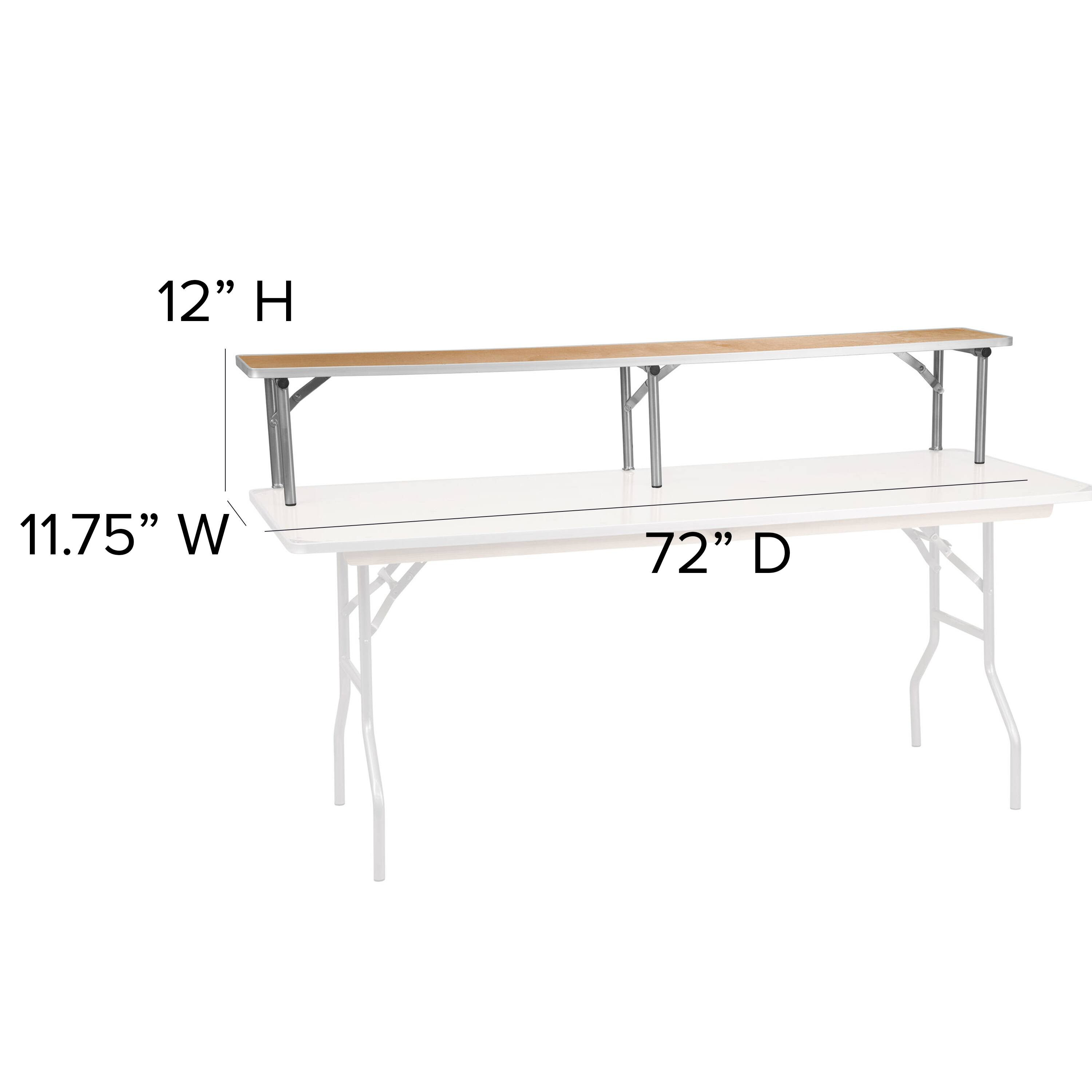 12" H  
11.75" W  
72" D