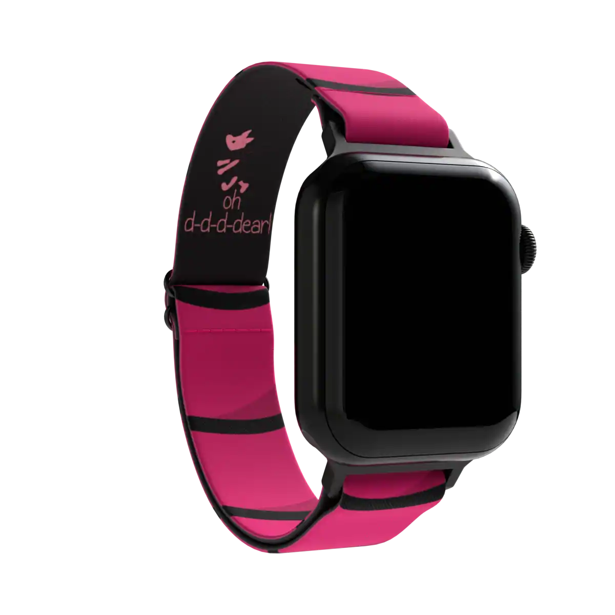 Angle. ZOX - Oh Dear Piglet NFC Smartwatch Band, 22mm - Pink.