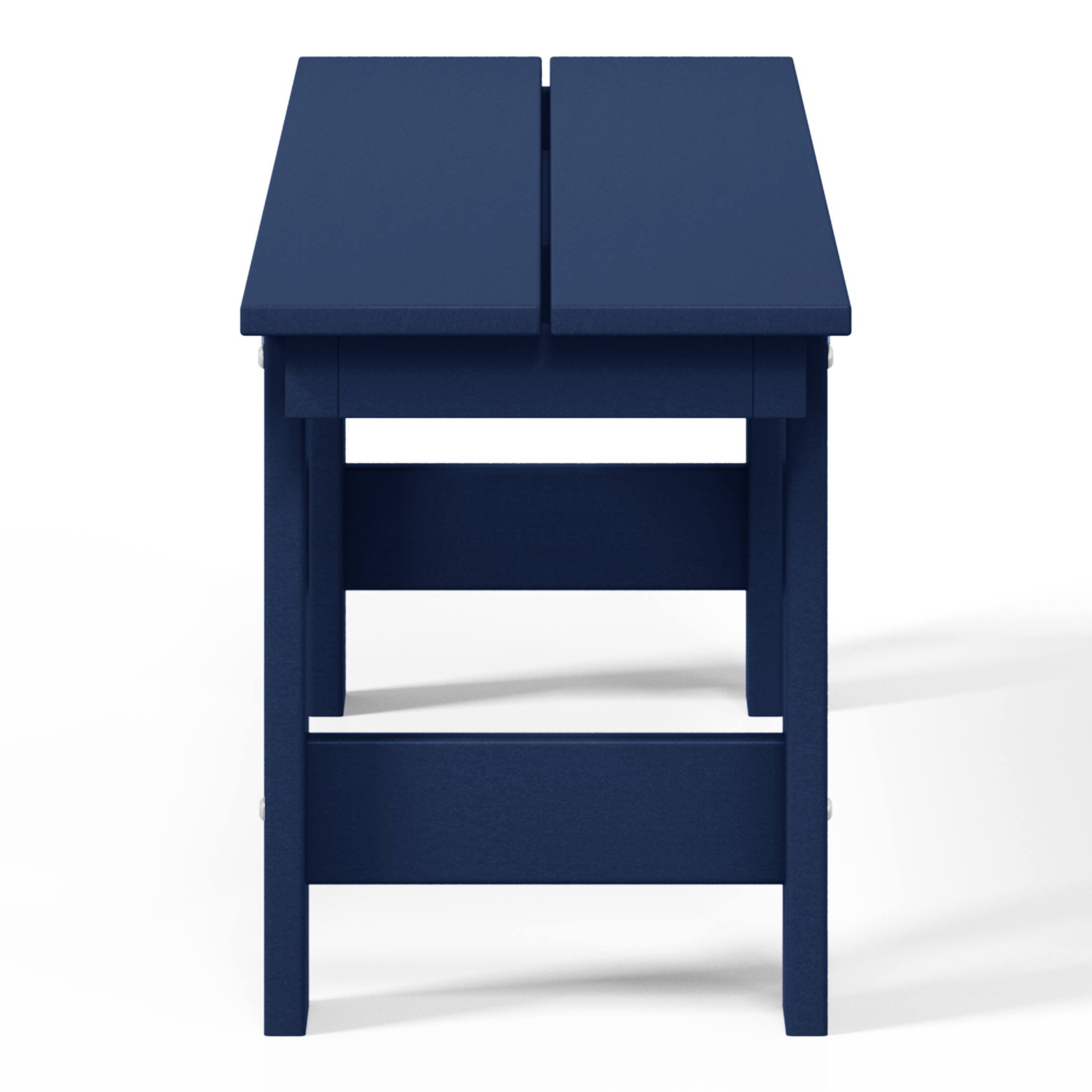 Left. WestinTrends - WestinTrends Ashore Outdoor HDPE 48" Modern Backless Patio Bench - Navy Blue.