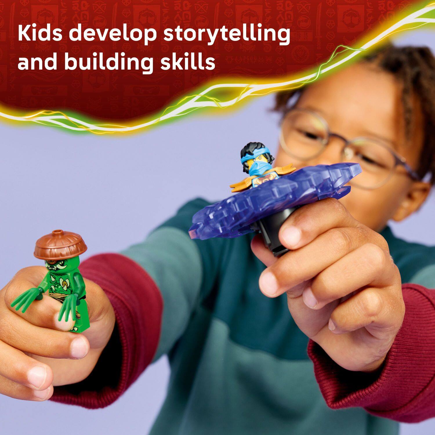 Kids develop storytelling and building skills