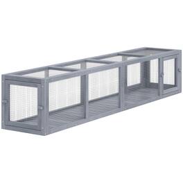 Pawhut - Cat Run with Weather Protection, Connecting Inside and Outside, 79"L x 15"W x 15"H - Dark Gray