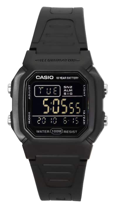 Casio Digital Dual Time Resin Strap Quartz W 800H 1BV 100M Men's Casio Digital Dual Time Resin Strap Quartz W 800H 1BV 100M Men's