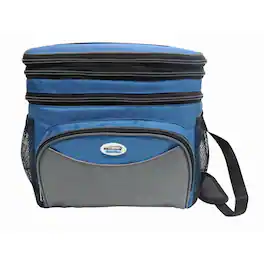 Brentwood - Kool Zone 6 Can Insulated Cooler Bag with Hard Liner - Blue and Gray