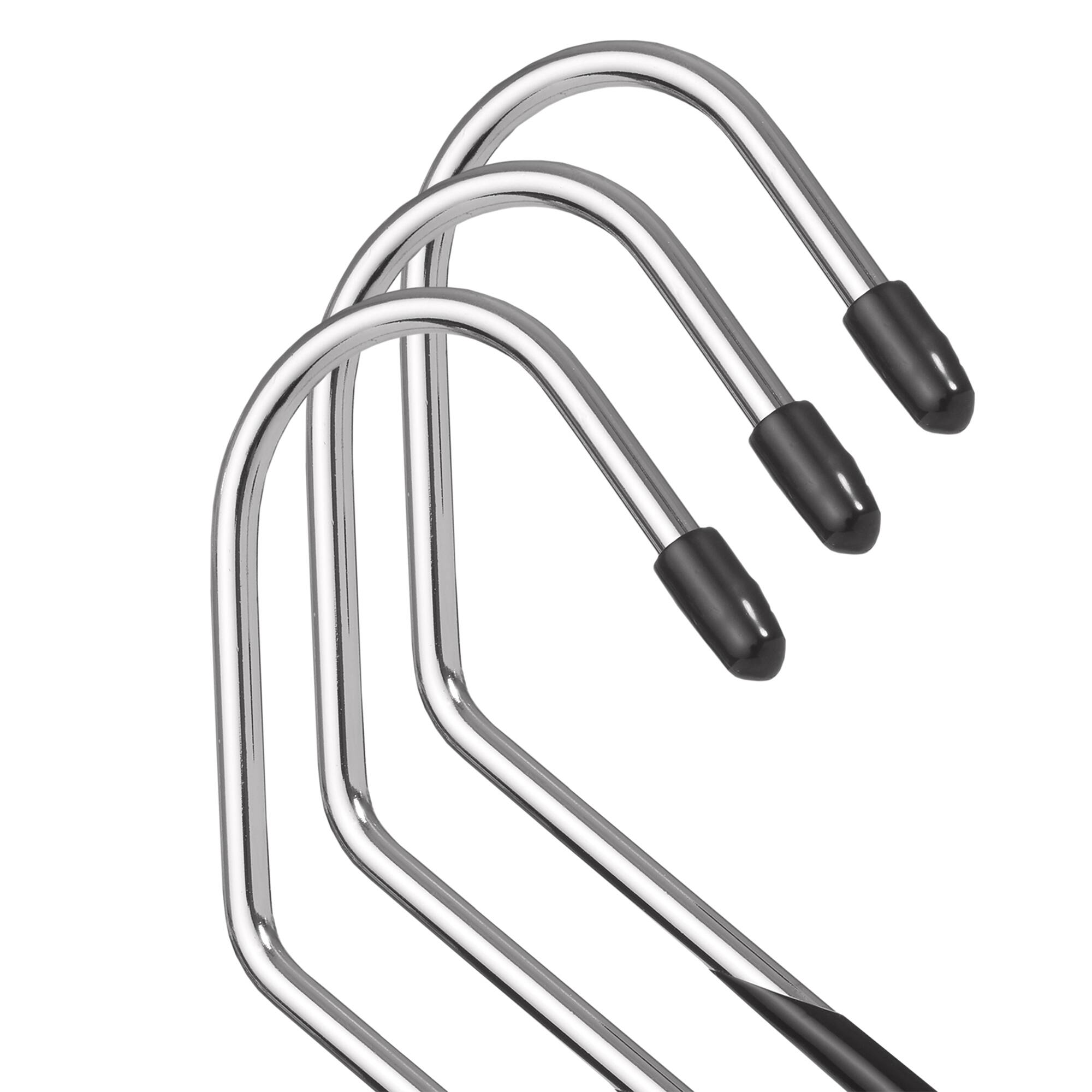 Alt View 2. Casafield - 20 Open-Ended Pants Hangers - Non-Slip for Slacks - Jeans - Skirts - Black.