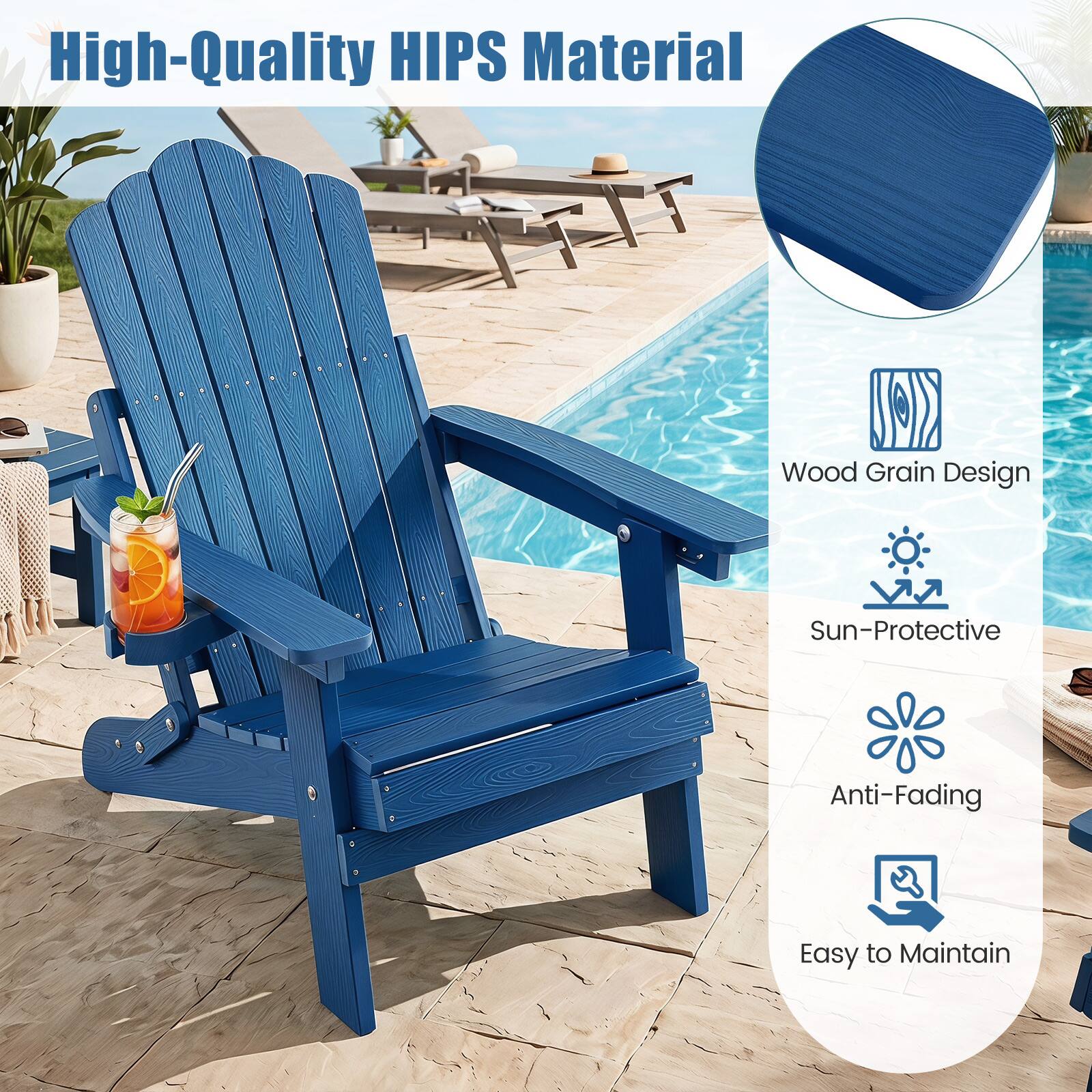 High-Quality HIPS Material  
Wood Grain Design  
Sun-Protective  
Anti-Fading  
Easy to Maintain