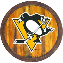 The Fan-Brand - Pittsburgh Penguins 21'' x 21'' Color Logo Faux Barrel Top Sign - Multicolor