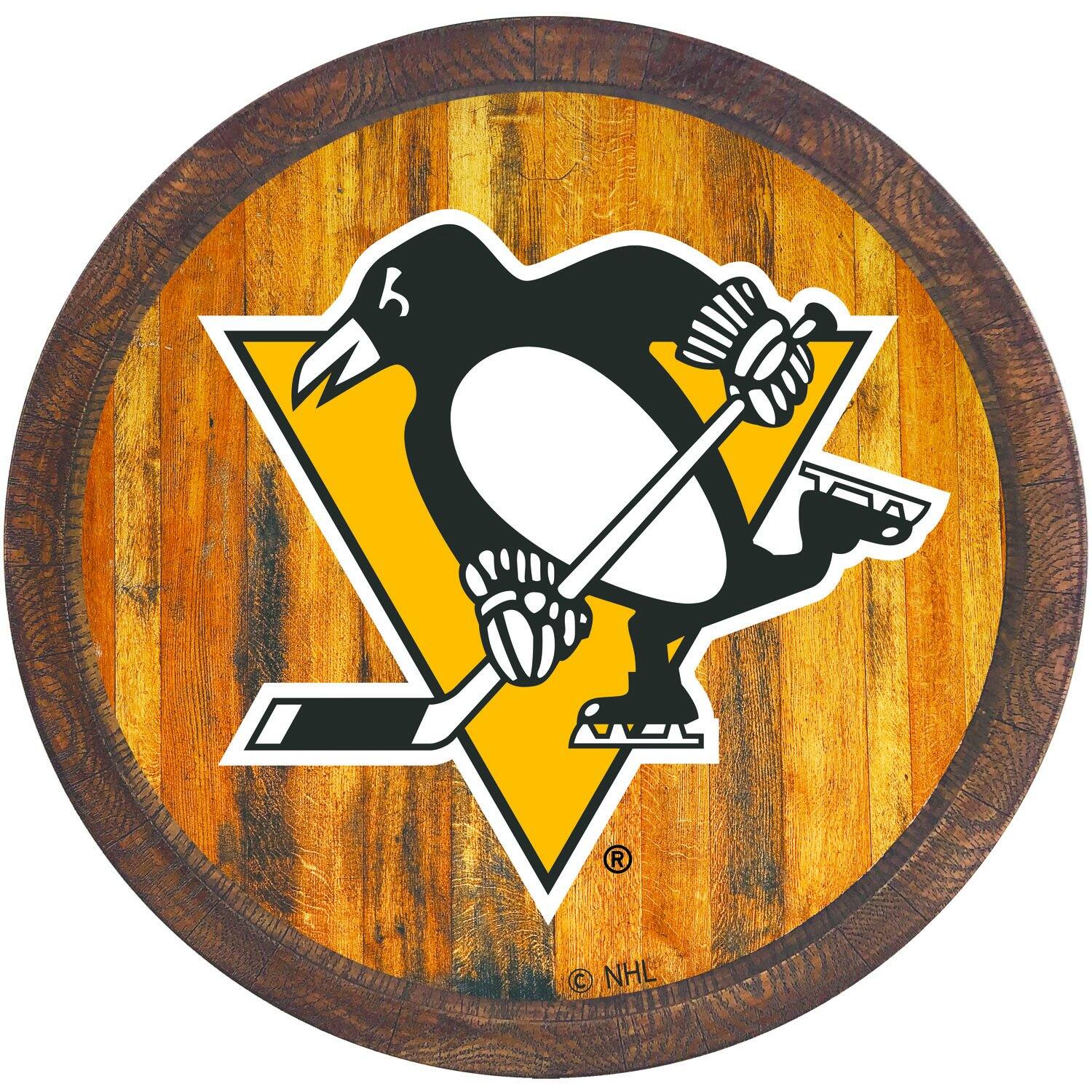 Pittsburgh Penguins 21'' x 21'' Color Logo Faux Barrel Top Sign