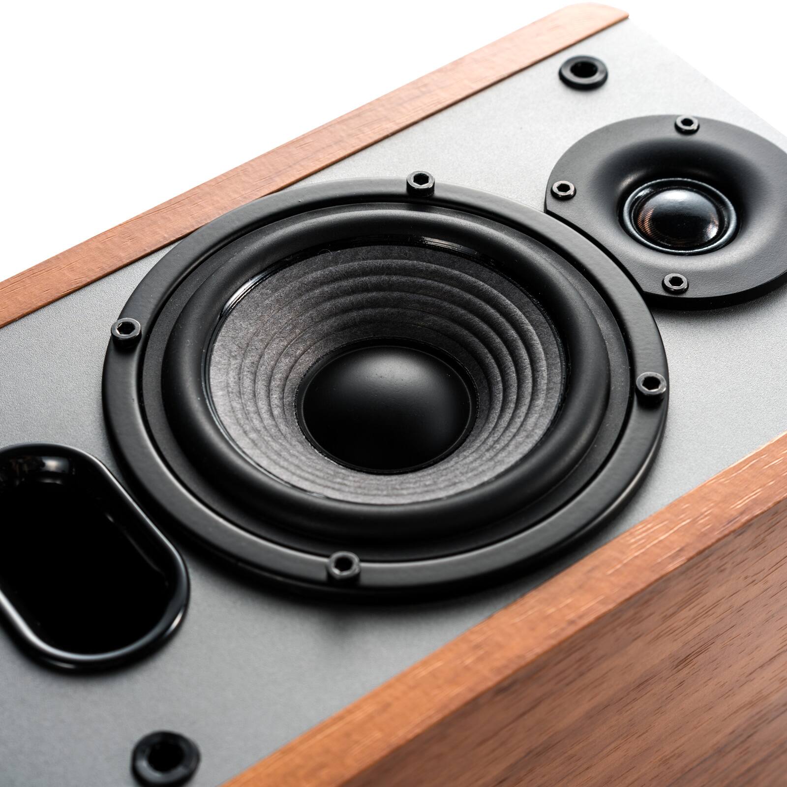 Back. Edifier - Edifier P12 Passive Bookshelf Speakers 2-way Speakers Needs amplifier or receiver - Brown.