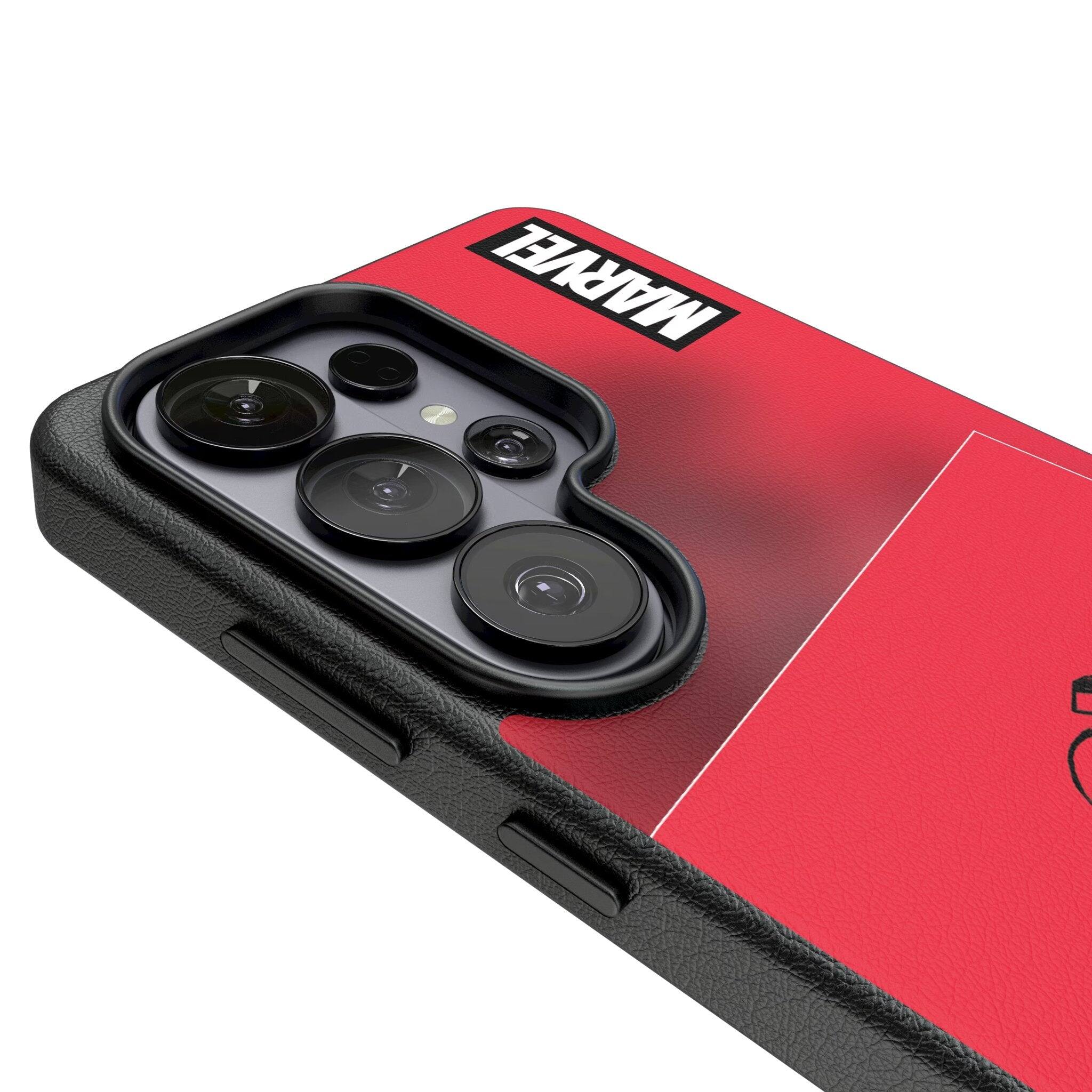 Left. Keyscaper - Marvel Cover Art MagSafe Compatible Phone Case - Samsung Galaxy S26 Plus - Deadpool.