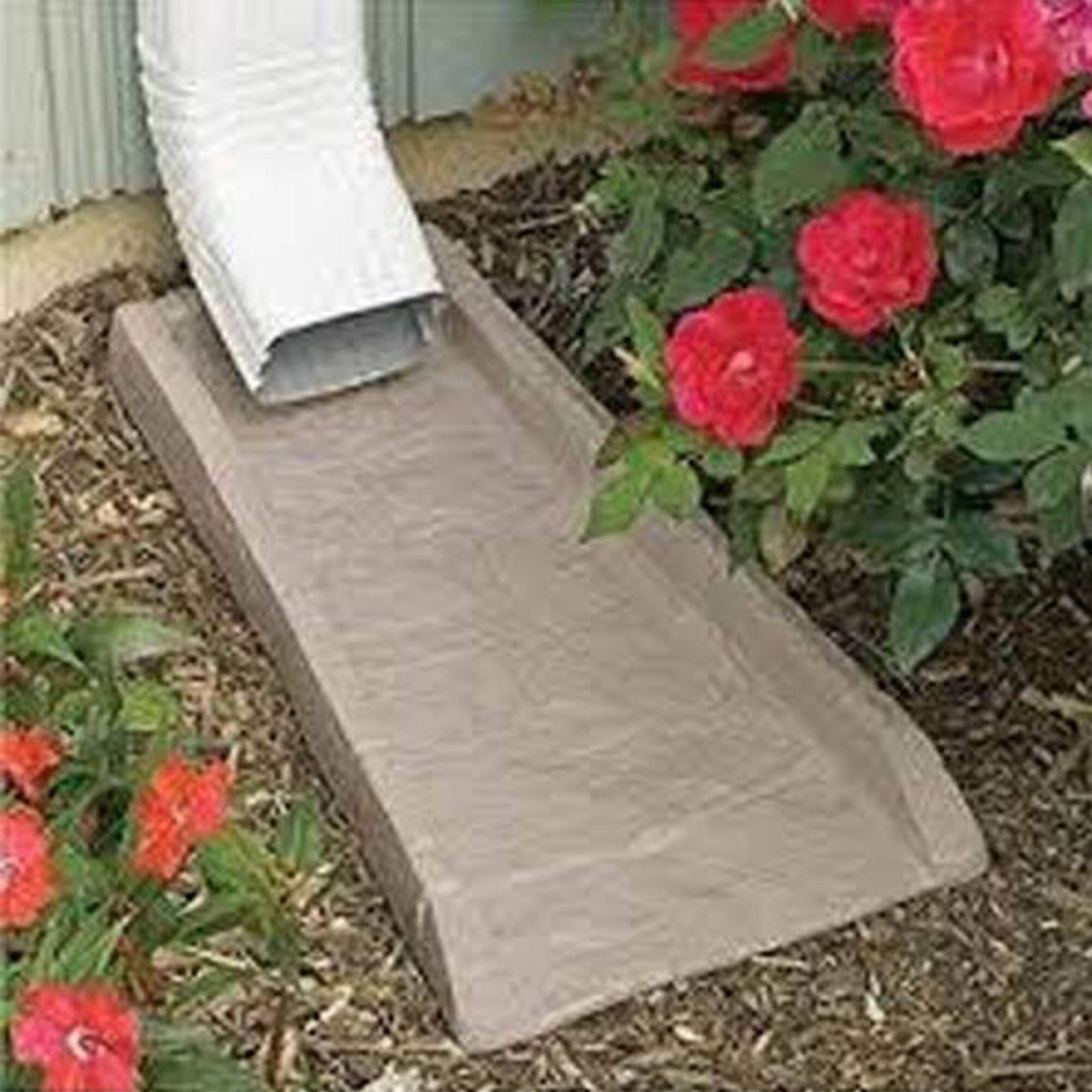 Alt View 4. Suncast - Suncast SB24 Decorative Rain Gutter Downspout Splash Block, Tan  (2 Pack) - Stone light taupe.