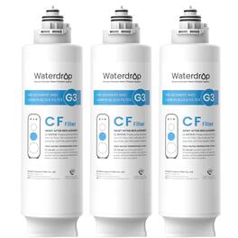 Waterdrop - WD-G3-CF Filter, Replacement for WD-G3-W, WD-G3P600 and WD-G3P800-W Reverse Osmosis System, 6-Month Lifetime - White