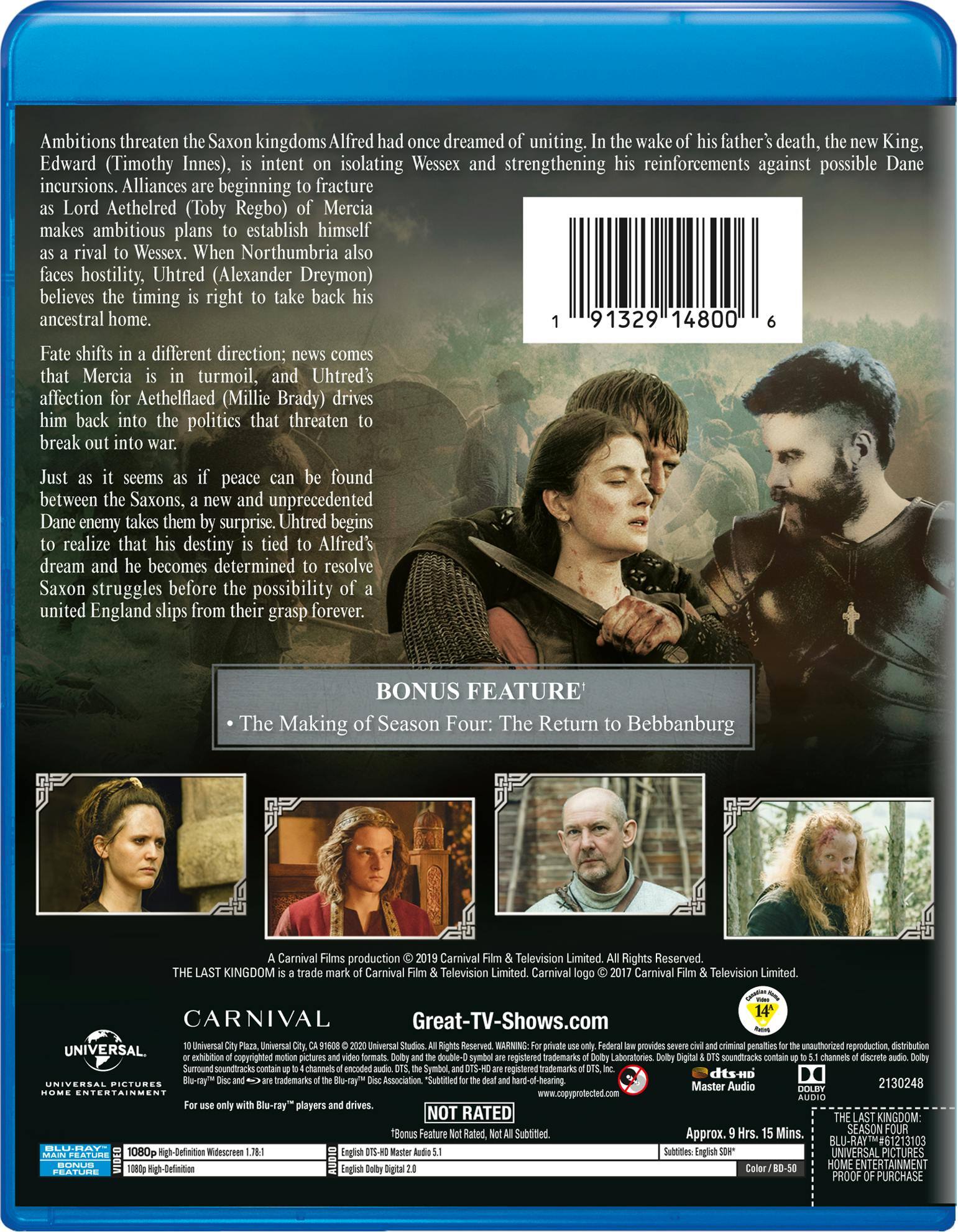 Back. The Last Kingdom: Season Four [Blu-ray].
